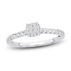 Thumbnail Image 1 of Princess & Round-Cut Diamond Engagement Ring 3/8 ct tw 14K White Gold
