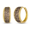 Thumbnail Image 3 of Le Vian Dolce D'Oro Chocolate Diamond Earrings 1-5/8 ct tw 14K Honey Gold