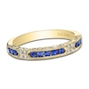Thumbnail Image 1 of Kirk Kara Natural Blue Sapphire & Diamond Accent Wedding Band 14K Yellow Gold