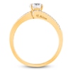 Thumbnail Image 1 of Round-Cut Diamond Bypass Engagement Ring 1 ct tw 14K Yellow Gold