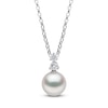 Thumbnail Image 1 of Yoko London Akoya Cultured Pearl & Diamond Necklace 1/15 ct tw 18K White Gold 18"