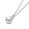 Thumbnail Image 2 of Yoko London Akoya Cultured Pearl & Diamond Necklace 1/15 ct tw 18K White Gold 18"