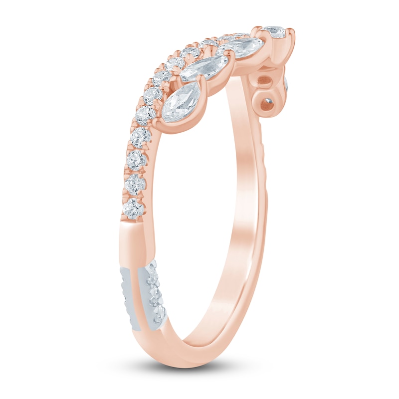 Main Image 2 of Pnina Tornai Marquise & Round-Cut Diamond Chevron Anniversary Ring 1/2 ct tw 14K Rose Gold