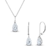 Thumbnail Image 2 of Pear-Shaped Lab-Grown Diamond Solitaire Wedding Day Gift Set 3 ct tw 14K White Gold (SI2/F)
