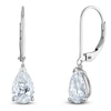 Thumbnail Image 4 of Pear-Shaped Lab-Grown Diamond Solitaire Wedding Day Gift Set 3 ct tw 14K White Gold (SI2/F)