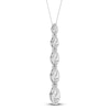 Thumbnail Image 2 of Pear-Shaped Lab-Grown Diamond Graduated Drop Necklace 2 ct tw 14K White Gold 18"