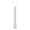 Thumbnail Image 3 of Pear-Shaped Lab-Grown Diamond Graduated Drop Necklace 2 ct tw 14K White Gold 18"