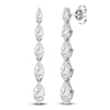 Thumbnail Image 2 of Pear-Shaped Lab-Grown Diamond Graduated Drop Earrings 2 ct tw 14K White Gold
