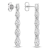 Thumbnail Image 3 of Pear-Shaped Lab-Grown Diamond Graduated Drop Earrings 2 ct tw 14K White Gold