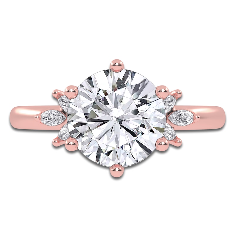 Main Image 3 of Round-Cut Created By Jared Studio Lab-Grown Diamond Engagement Ring 2-1/6 ct tw 14K Rose Gold
