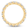 Thumbnail Image 2 of Certified Oval-Cut Diamond Eternity Band 3 - 4 ct tw 14K Yellow Gold