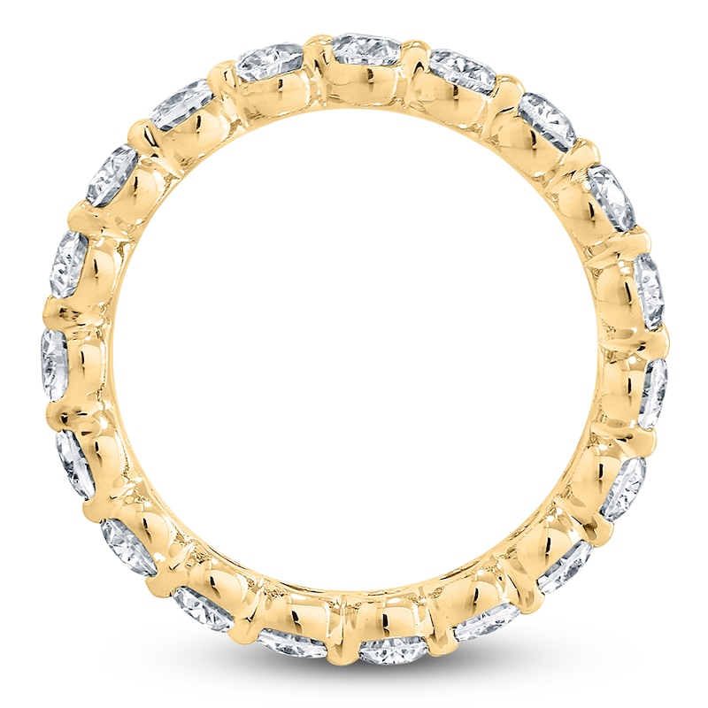 Main Image 2 of Certified Oval-Cut Diamond Eternity Band 3 - 4 ct tw 14K Yellow Gold