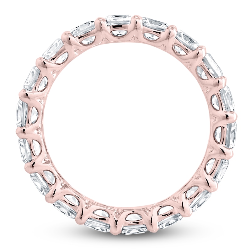 Main Image 2 of Certified Princess-Cut Diamond Eternity Band 4-7/8 - 6-1/3 ct tw 14K Rose Gold