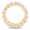 Thumbnail Image 2 of Certified Emerald-Cut Diamond Eternity Band 7-5/8 - 9-5/8 ct tw 14K Yellow Gold