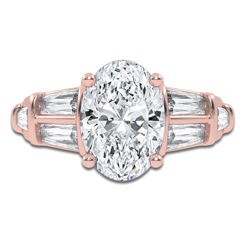 Main Image 3 of Oval-Cut Created By Jared Studio Lab-Grown Diamond Engagement Ring 4-1/2 ct tw 14K Rose Gold