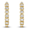 Thumbnail Image 1 of Blue Nile X Jared Diamond Inside-Out Hoop Earrings 2 ct tw 14K Yellow Gold