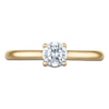 Thumbnail Image 3 of Round-Cut Lab-Grown Diamond Solitaire Plus Engagement Ring 1/2 ct tw 18K Yellow Gold (VS2/F)