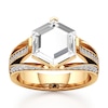 Thumbnail Image 1 of J'Lure Lab-Grown Diamond Hexagon Portrait-Cut Engagement Ring 3-1/2 ct tw 18K Yellow Gold