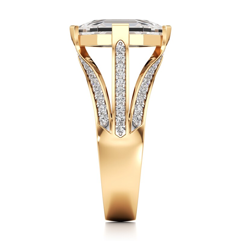 Main Image 3 of J'Lure Lab-Grown Diamond Hexagon Portrait-Cut Engagement Ring 3-1/2 ct tw 18K Yellow Gold