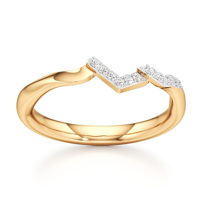 Main Image 1 of J'Lure Lab-Grown Diamond Wedding Band 1/15 ct tw 18K Yellow Gold