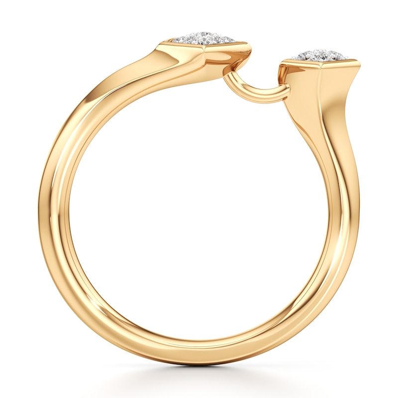 Main Image 2 of J'Lure Lab-Grown Diamond Wedding Band 1/10 ct tw 18K Yellow Gold