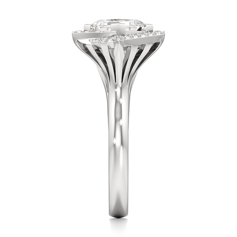 Main Image 3 of J'Lure Carre Step-Cut Lab-Grown Diamond Engagement Ring 2-1/6 ct tw 18K White Gold
