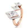 Thumbnail Image 4 of J'Lure Lozenge Step-Cut Lab-Grown Diamond Engagement Ring 3-3/4 ct tw 18K Rose Gold