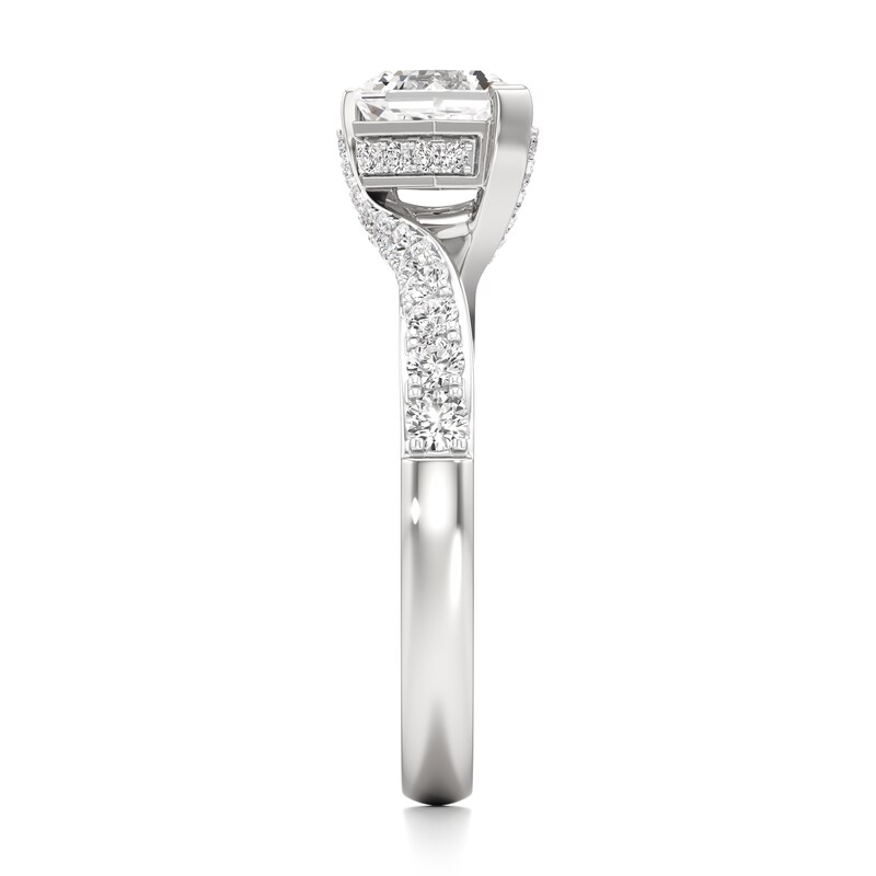 Main Image 3 of J'Lure Hexagon Brilliant-Cut Lab-Grown Diamond Bypass Engagement Ring 1-3/8 ct tw 18K White Gold