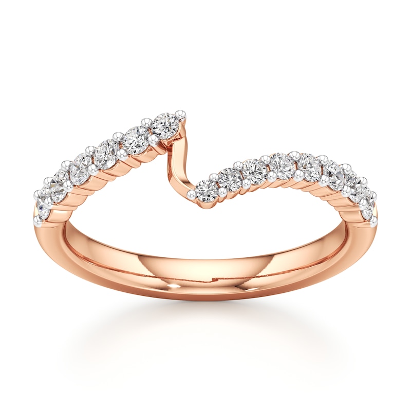 J'Lure Lab-Grown Diamond Contour Wedding Band / ct tw 18K Rose Gold