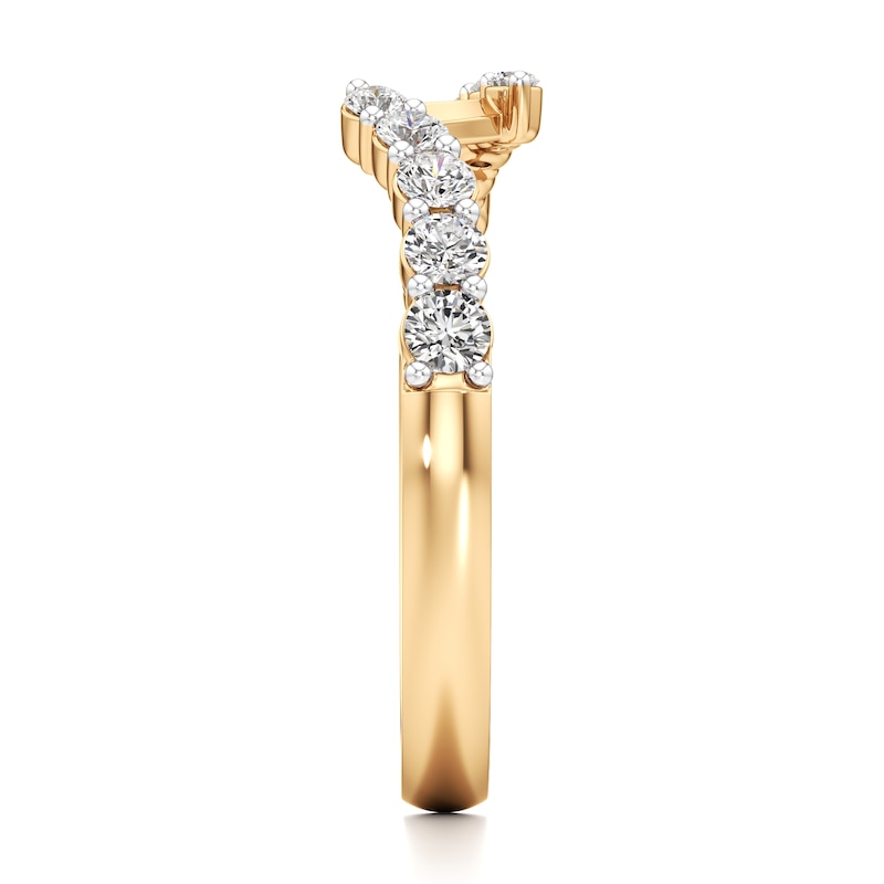 Main Image 3 of J'Lure Lab-Grown Diamond Contour Wedding Band 3/8 ct tw 18K Yellow Gold
