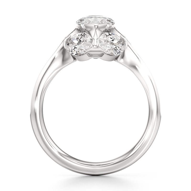 Main Image 2 of J'Lure Moval Old-Cut Lab-Grown Diamond Engagement Ring 4-1/5 ct tw 18K White Gold