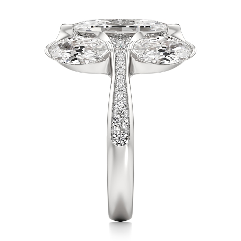 Main Image 3 of J'Lure Moval Old-Cut Lab-Grown Diamond Engagement Ring 4-1/5 ct tw 18K White Gold