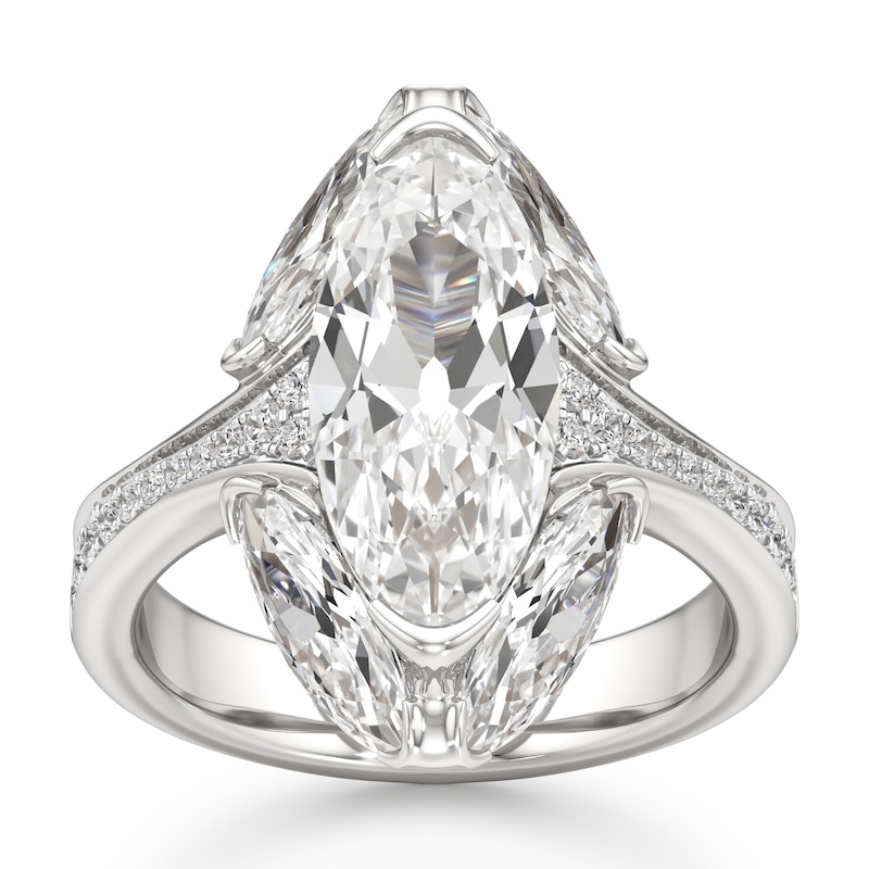 Main Image 1 of J'Lure Moval Old-Cut Lab-Grown Diamond Engagement Ring 5-5/8 ct tw 18K White Gold