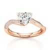 Thumbnail Image 1 of J'Lure Trillion Curved Brilliant-Cut Lab-Grown Diamond Bypass Engagement Ring 1-1/8 ct tw 18K Rose Gold