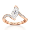 Thumbnail Image 1 of J'Lure Leaf Step-Cut Lab-Grown Diamond Bypass Engagement Ring 2-1/6 ct tw 18K Rose Gold