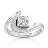 Thumbnail Image 1 of J'Lure Square-Emerald Step-Cut Lab-Grown Diamond Engagement Ring 1 ct tw 18K White Gold