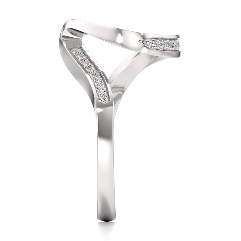 Main Image 3 of J'Lure Lab-Grown Diamond Contour Wedding Band 1/6 ct tw 18K White Gold