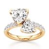 Thumbnail Image 1 of J'Lure Trillion Curved Brilliant-Cut Two-Stone Lab-Grown Diamond Engagement Ring 3-3/8 ct tw 18K Yellow Gold