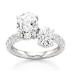 Thumbnail Image 1 of J'Lure Oval Step-Cut Two-Stone Lab-Grown Diamond Engagement Ring 4-5/8 ct tw 18K White Gold