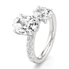 Thumbnail Image 4 of J'Lure Oval Step-Cut Two-Stone Lab-Grown Diamond Engagement Ring 4-5/8 ct tw 18K White Gold