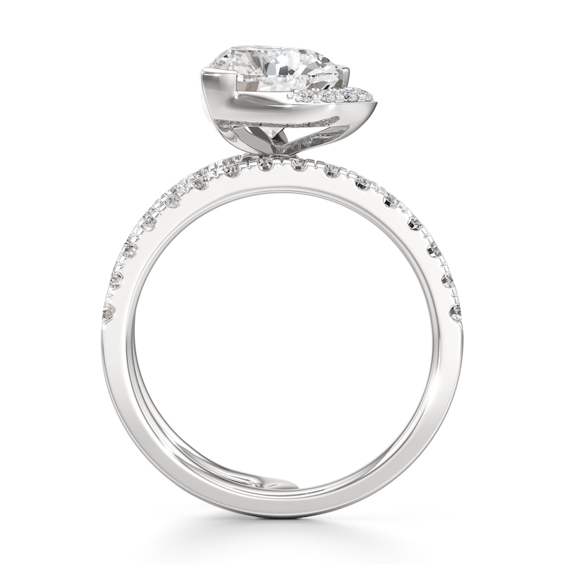 Main Image 2 of J'Lure Heart Brilliant-Cut Lab-Created Diamond Spiral Engagement Ring 2-5/8 ct tw 18K White Gold