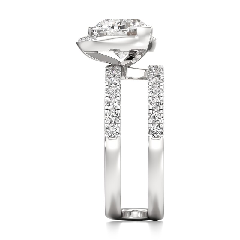 Main Image 3 of J'Lure Heart Brilliant-Cut Lab-Created Diamond Spiral Engagement Ring 2-5/8 ct tw 18K White Gold