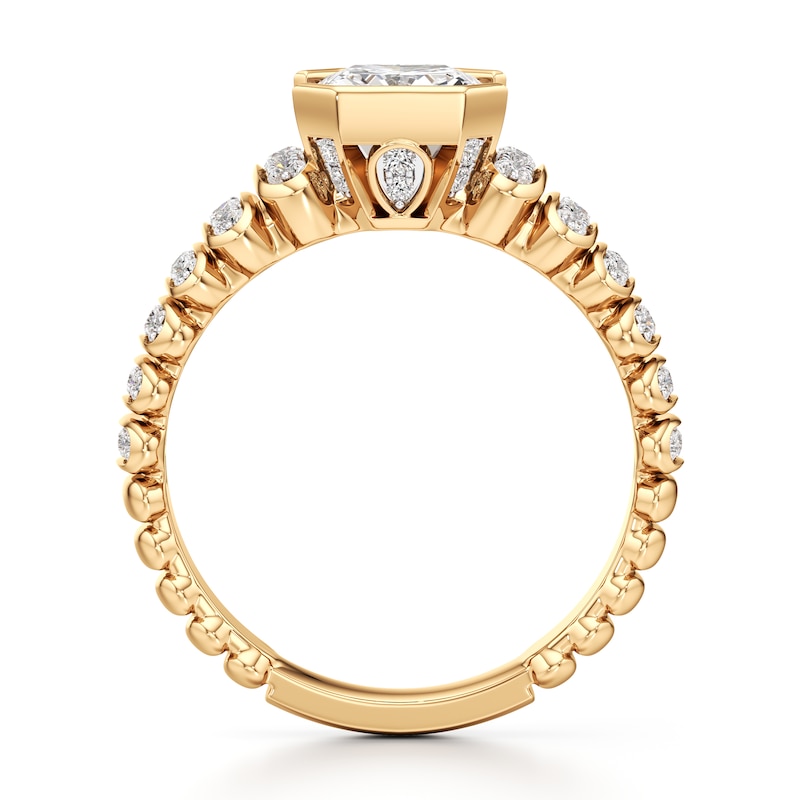 Main Image 2 of J'Lure Radiant Brilliant-Cut Lab-Grown Diamond Engagement Ring 2-3/8 ct tw 18K Yellow Gold