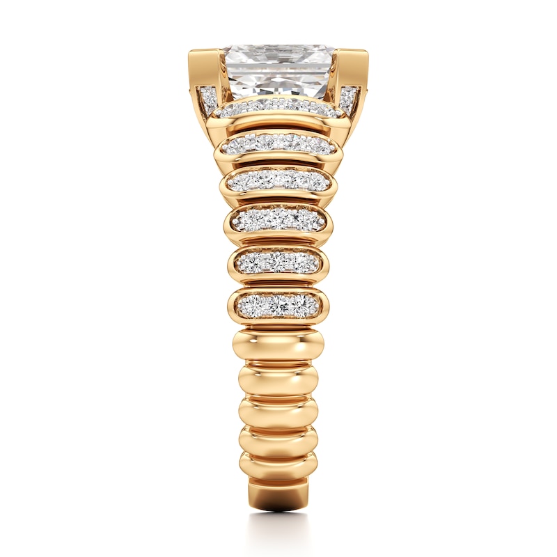 Main Image 3 of J'Lure Radiant Brilliant-Cut Lab-Grown Diamond Engagement Ring 2-3/8 ct tw 18K Yellow Gold