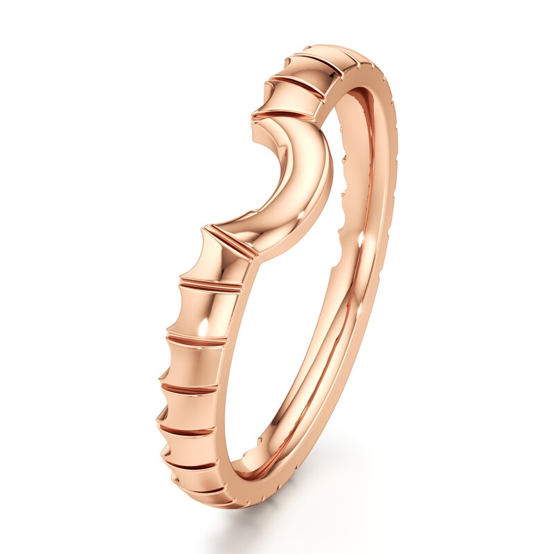 Main Image 4 of J'Lure Contour Wedding Band 18K Rose Gold