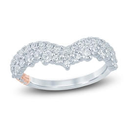 Pnina Tornai Diamond Two-Row Contour Anniversary Ring 3/4 ct tw 14K White Gold