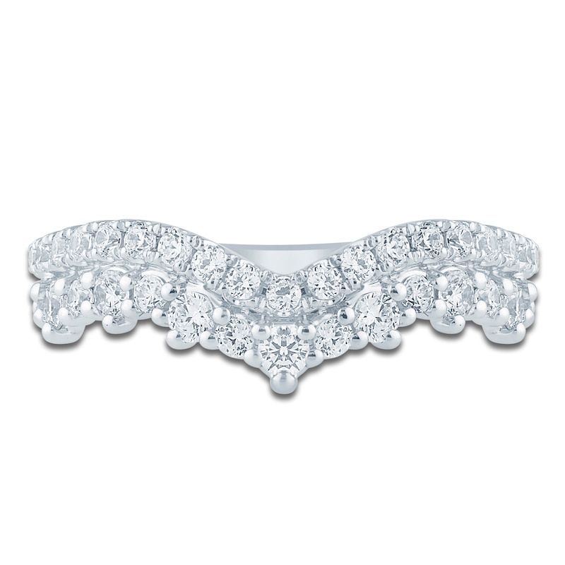Main Image 3 of Pnina Tornai Diamond Two-Row Contour Anniversary Ring 3/4 ct tw 14K White Gold