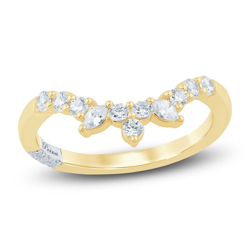 Main Image 1 of Pnina Tornai Marquise & Round-Cut Diamond Contour Anniversary Ring 3/8 ct tw 14K Yellow Gold