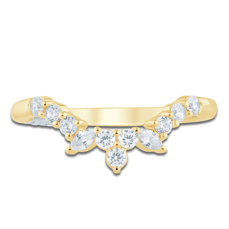 Main Image 3 of Pnina Tornai Marquise & Round-Cut Diamond Contour Anniversary Ring 3/8 ct tw 14K Yellow Gold