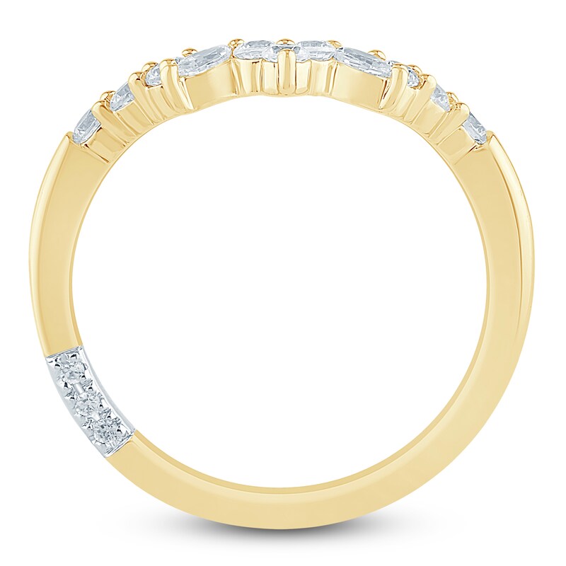 Main Image 4 of Pnina Tornai Marquise & Round-Cut Diamond Contour Anniversary Ring 3/8 ct tw 14K Yellow Gold